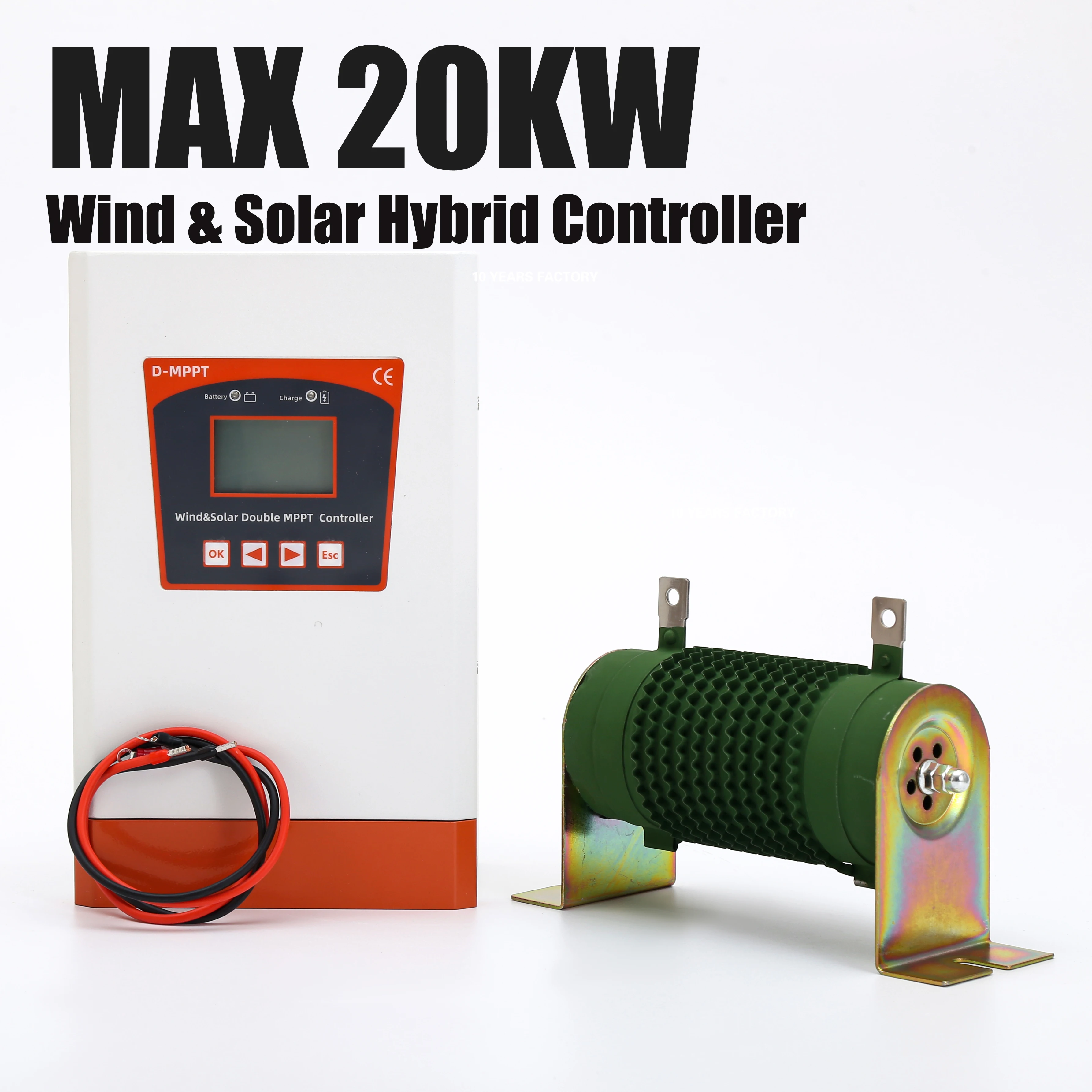 Home Use Double MPPT Hybrid Charge Controller 20KW 15KW 10000W 12KW High Efficiency Solar & Wind Hybrid System 12v 24v 48v Auto