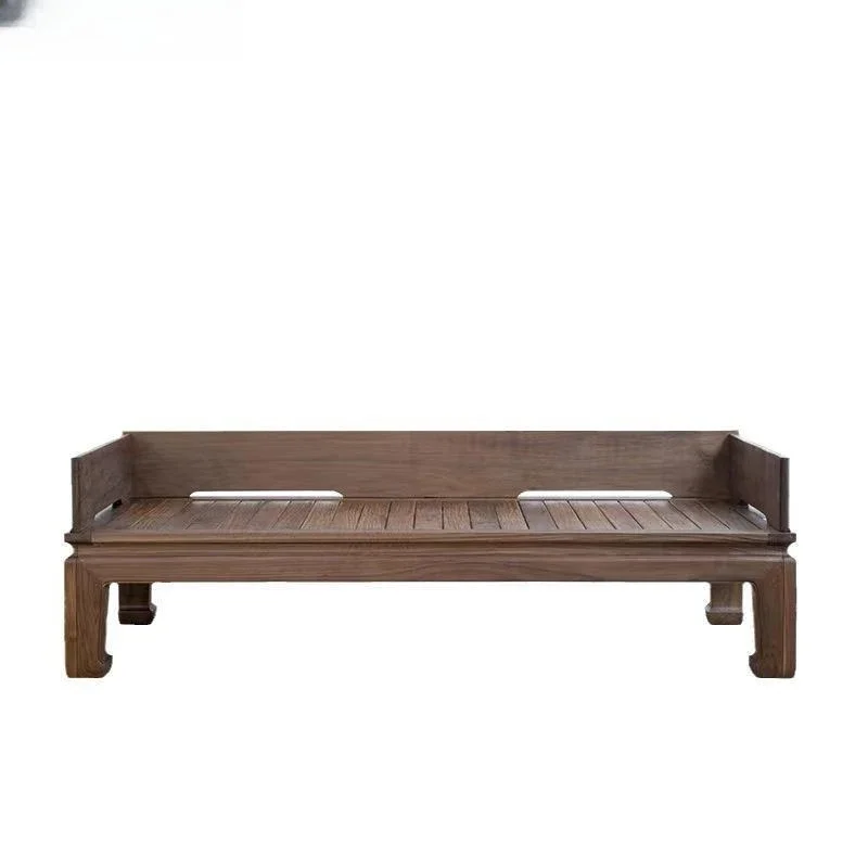 

North American Cherry Arhat Bed Solid Wood Black Walnut Retractable Push-pull Arhat Bed New Chinese Tea Room Sofa Bed