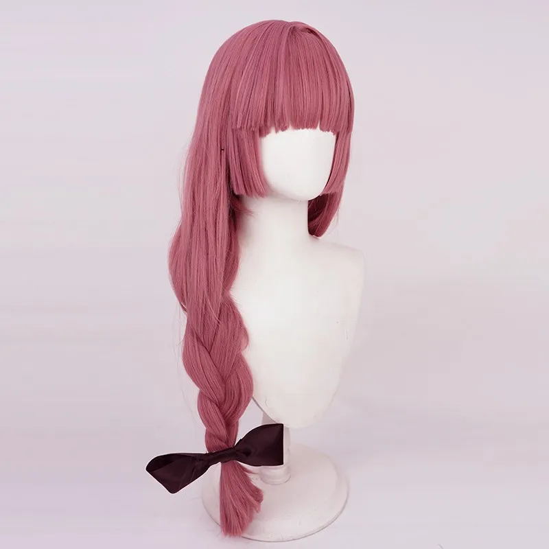 Bocchi The Rock Hiroi Kikuri Cosplay Wig Light Red Synthetic Braided Long Straight Wig Anime Coser Cute Girl Wig Daily Party