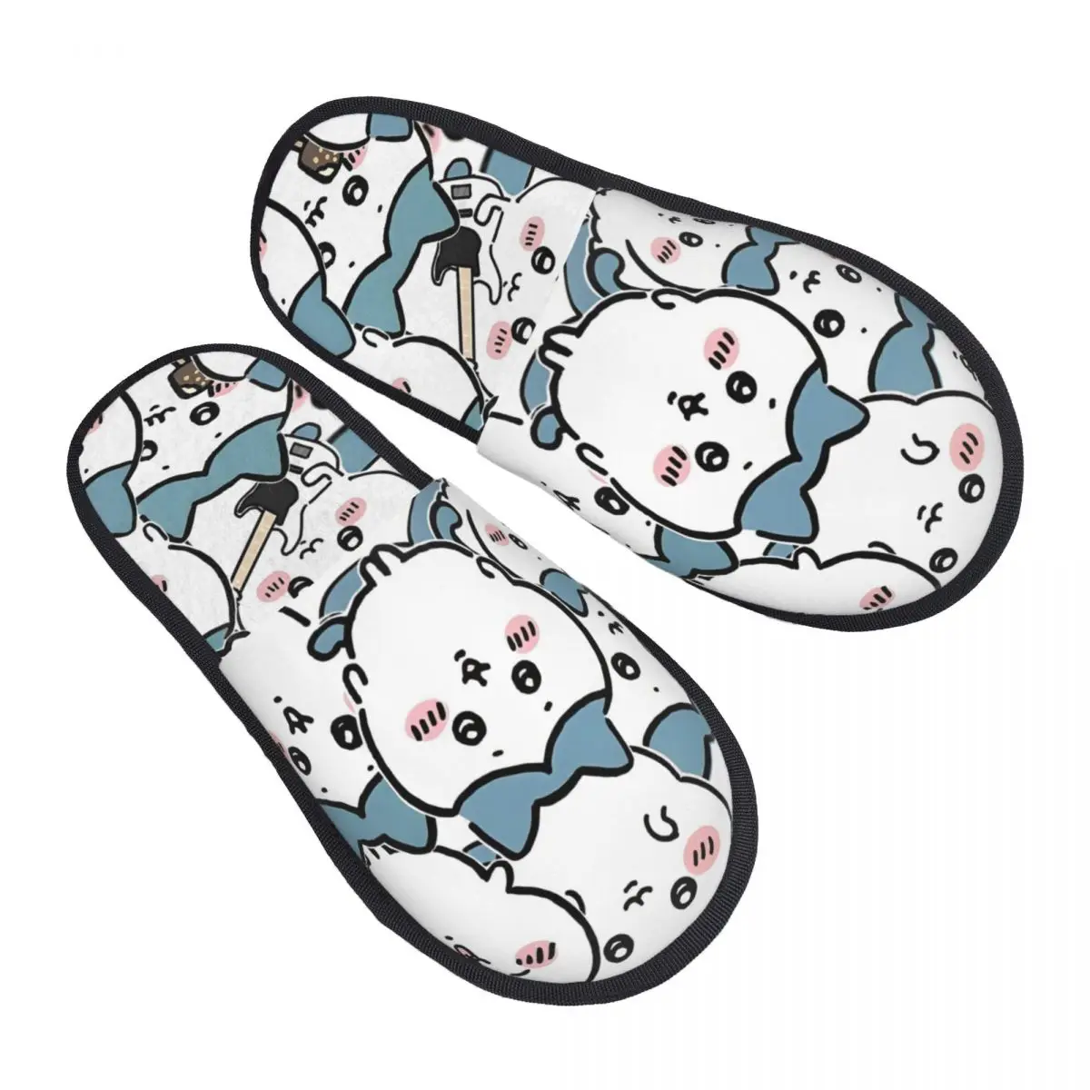 

Chiikawas зимние хлопковые домашние тапочки домашние уютные шлепанцы из пены с эффектом памяти, нескользящие