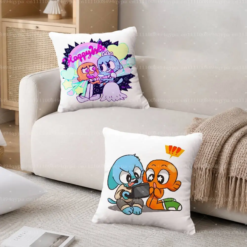 Gumball The A-Amazing World Pillowcase With Zipper Throw Pillow Cover Decorative Shams Cushion Covers for Bed Living Room Couch