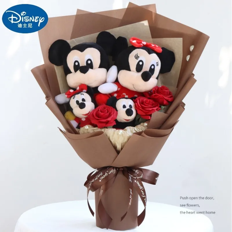 

Disney Mickey Mouse Plush Bouquet Cartoon Anime Series Plush Toy Graduation Bouquet Day Christmas Birthday Gifts Graduation Gift