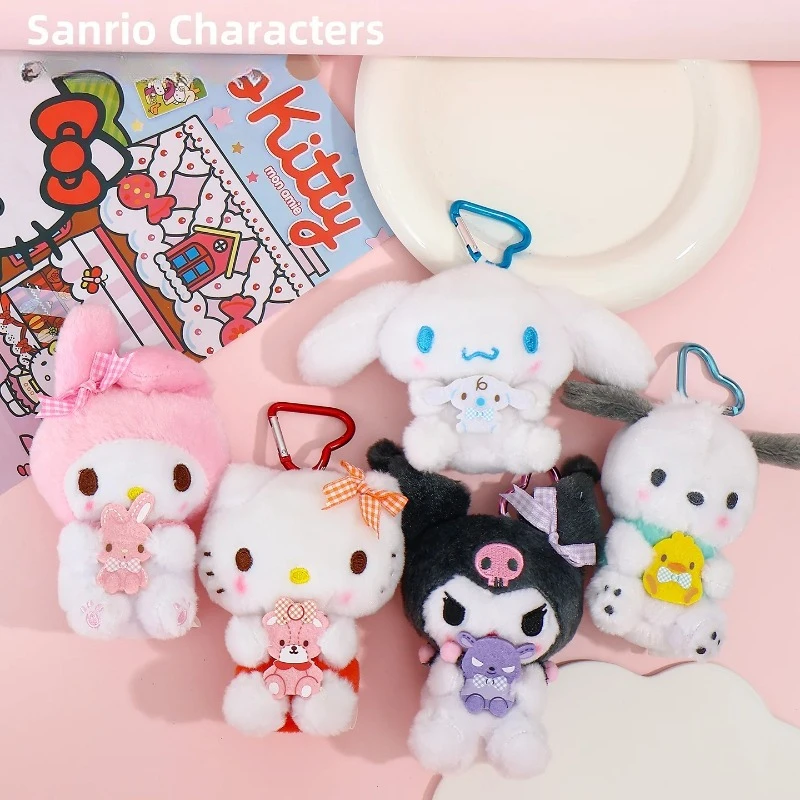 Cartoon:Sanrio,HelloKitty,Kuromi,Melody,Patchi Dog,Big Ears Dog Plush Toy Pendant Keychain,Crossbody Bag Accessory,Birthday Gift view 2