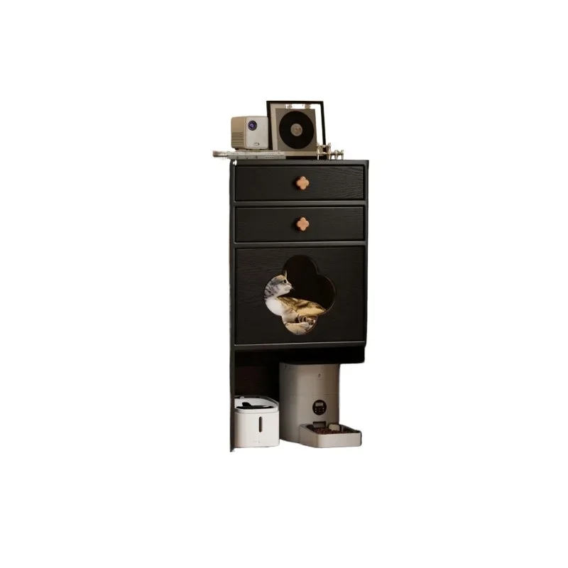 

integrated cat nest cabinet, solid wood household pet locker, small apartment living room balcony