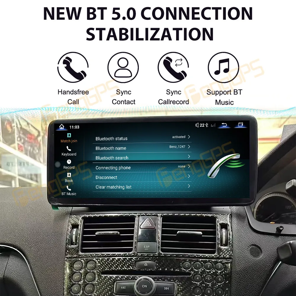 لمرسيدس بنز C الفئة C180 C200 C230 W204 2008-2012 أندرويد راديو السيارة 2Din استقبال ستيريو Autoradio مشغل وسائط متعددة لتحديد المواقع
