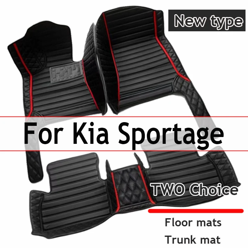 Custom Automotive Car Floor Mats For Kia Sportage 2018 2019 2020 2021 2022 Auto Luxury Leather Men Women Car Mats Full Coverage