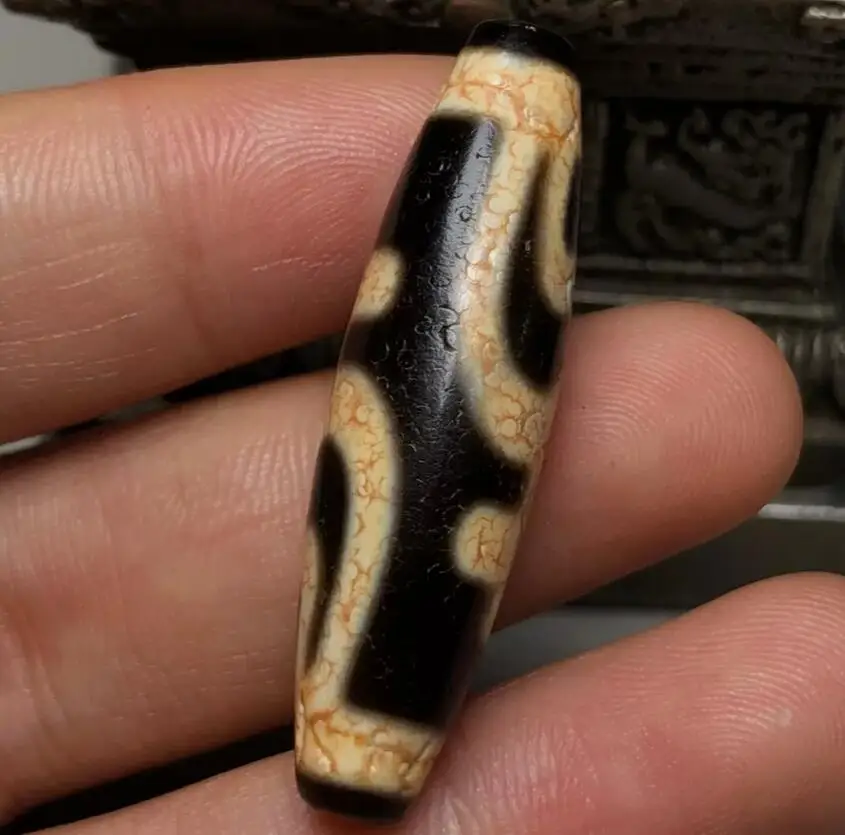 Himalaya Ancient Tibetan DZI Beads Old Agate Treasure Bottle Totem Amulet Pendan