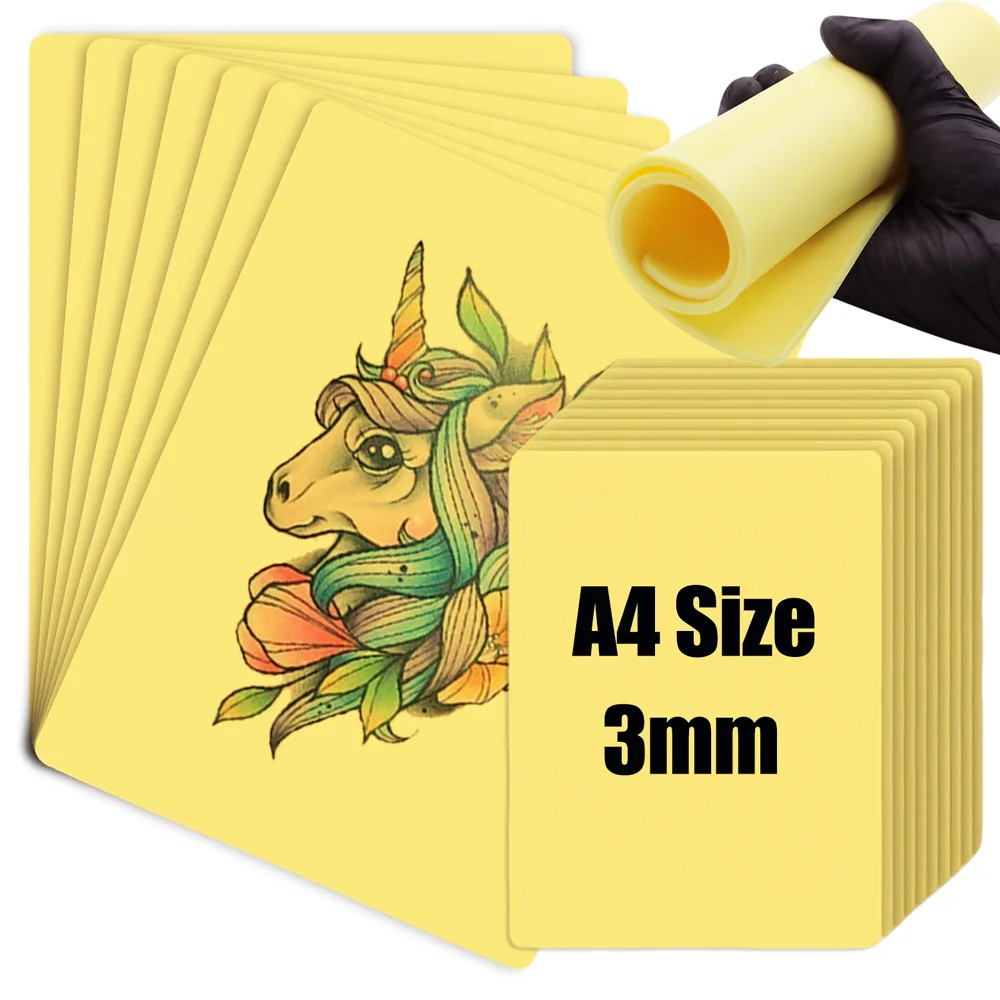 

3MM Tattoo Practice Skin Big Size Silicone Synthetic Fake Skin Double-Sided Blank Tattoo Training Skin for Tattoo Skin Accessory