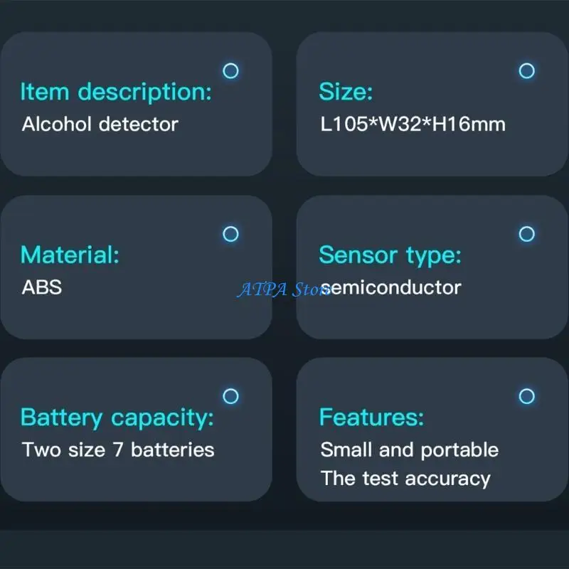 

U13C Digital Air Blowing Tester Breathalyzer Respirator LCD Display Detector