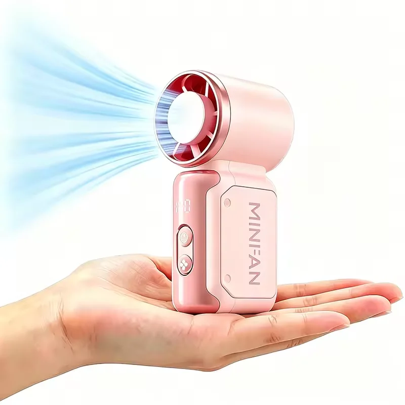 Portable Mini Handheld Turbo Fan LED Display High Speed Rech