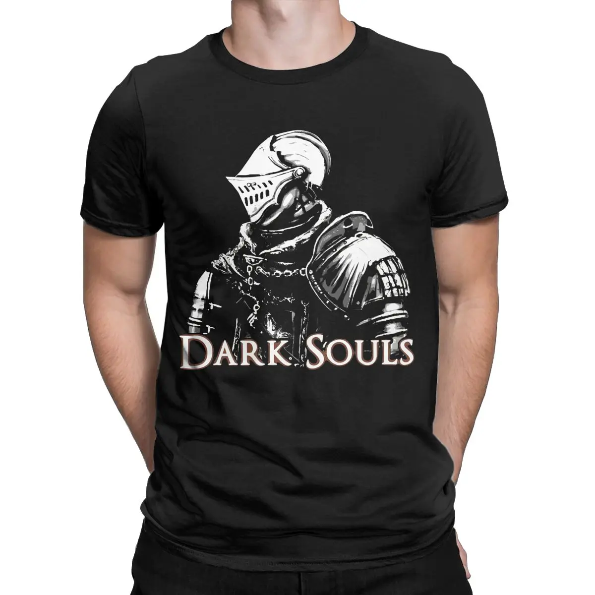 New Arrival Men Women's Dark Souls Elite Knight White Shirt Apparel Pure Cotton T-shirt Clothing Funny Tee Shirt