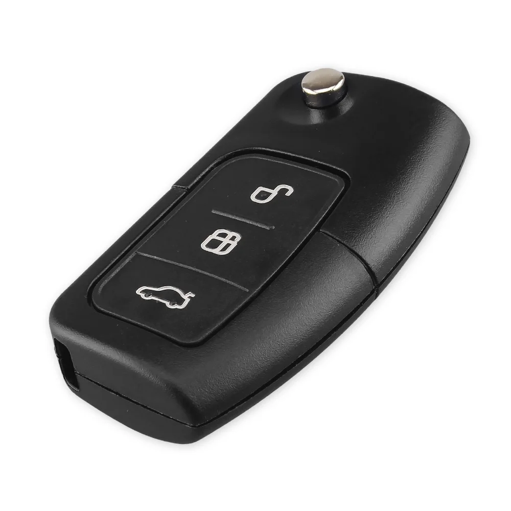 3 Button Flip Folding Remote Fob Cover Uncut Car Blank Key Shell for Ford Focus Fiesta C Max K