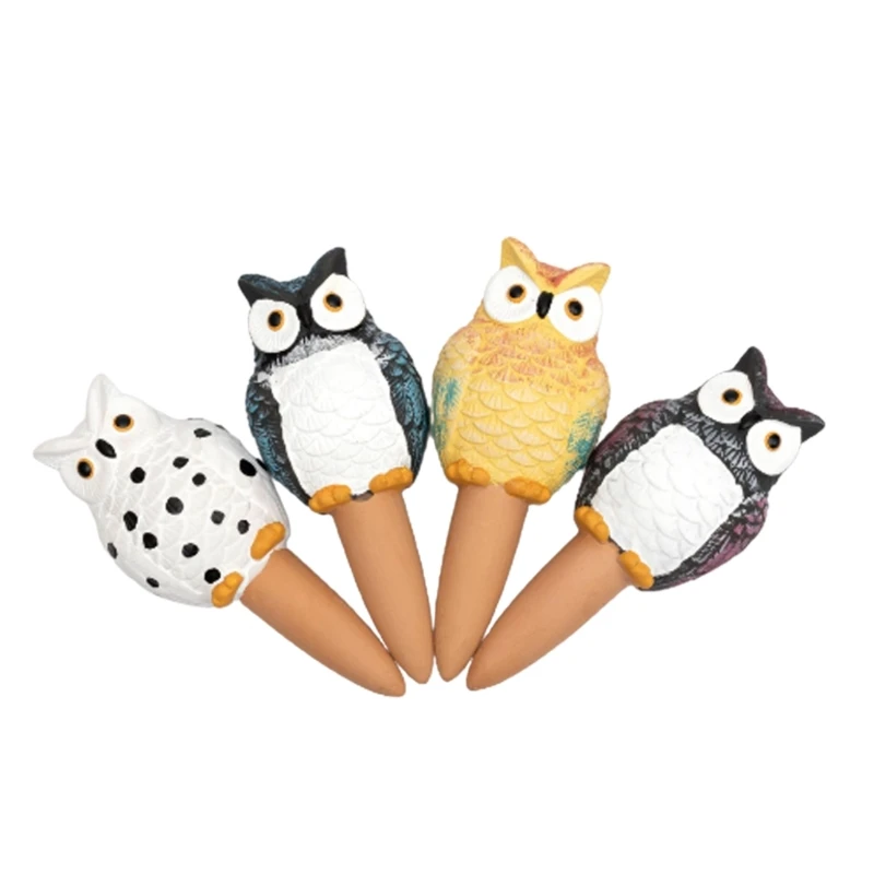 

4Pcs Large Owl Automatic Plant Dripper Children Adults Flower Watering Drop shipping