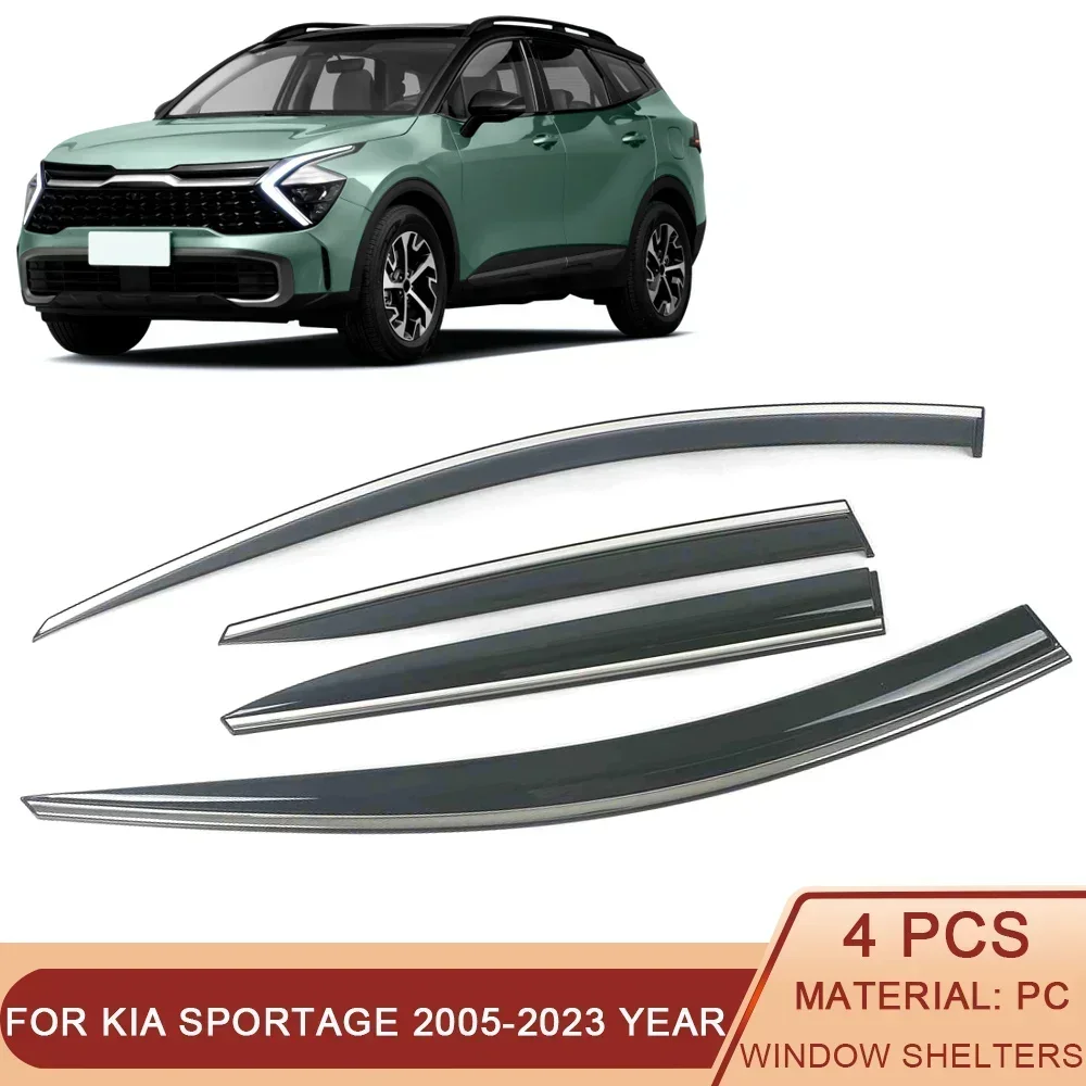 

For Kia Sportage 2005-2023 NQ5 QL Car Window Sun Rain Shade Visors Shield Shelter Protector Cover Sticker Exterior Accessories