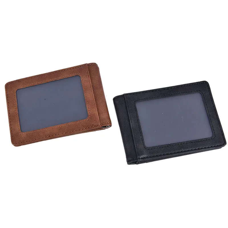 RFID Herren Leder Slim Bifold Geldklammer Brieftasche Vordertasche Kreditkartenhalter – Detail 6