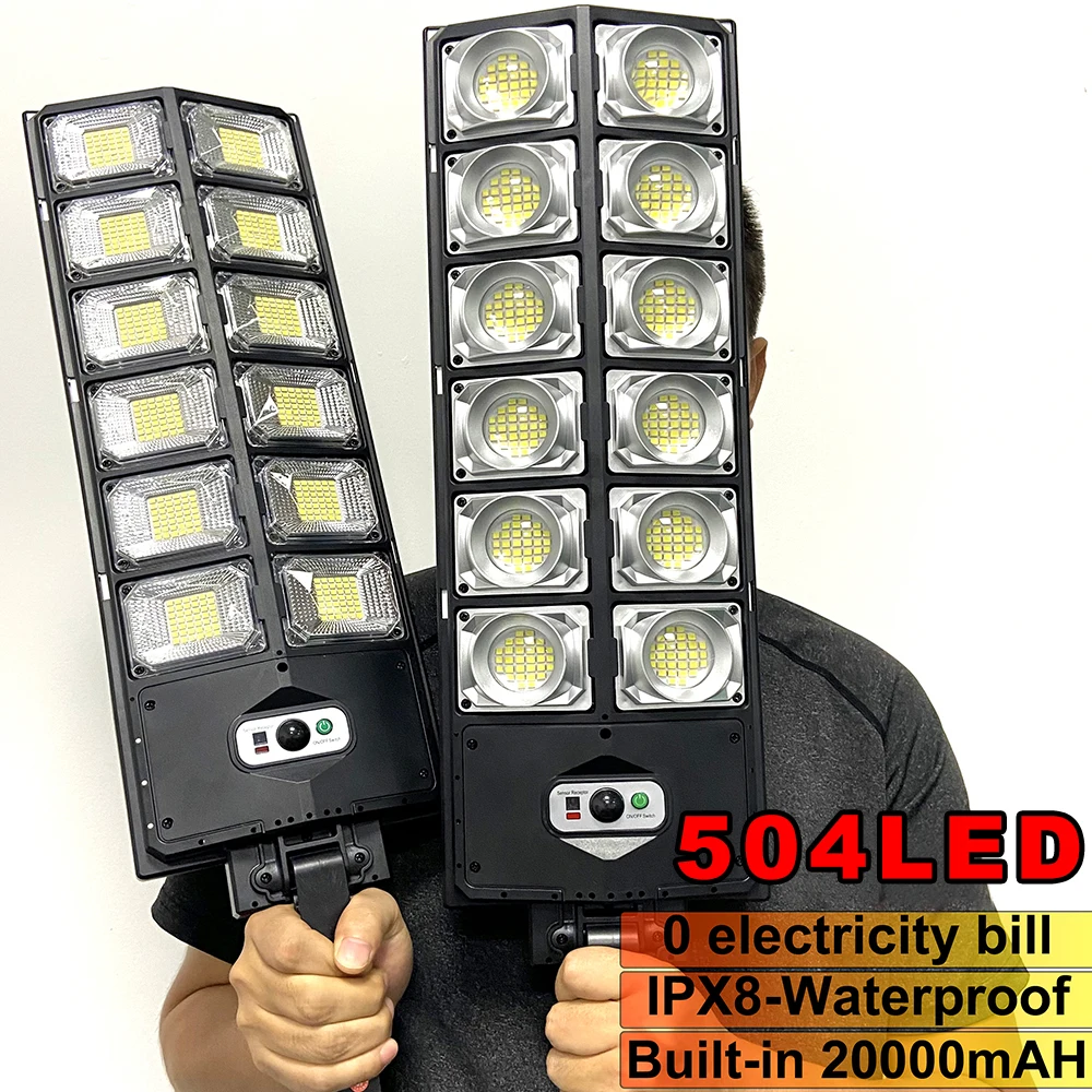 12000000lm 504led Krachtige Outdoor Solar Lights Verlichting 10000W Tuinlamp Zonnepaneel Lampen Bewegingssensor Straatverlichting