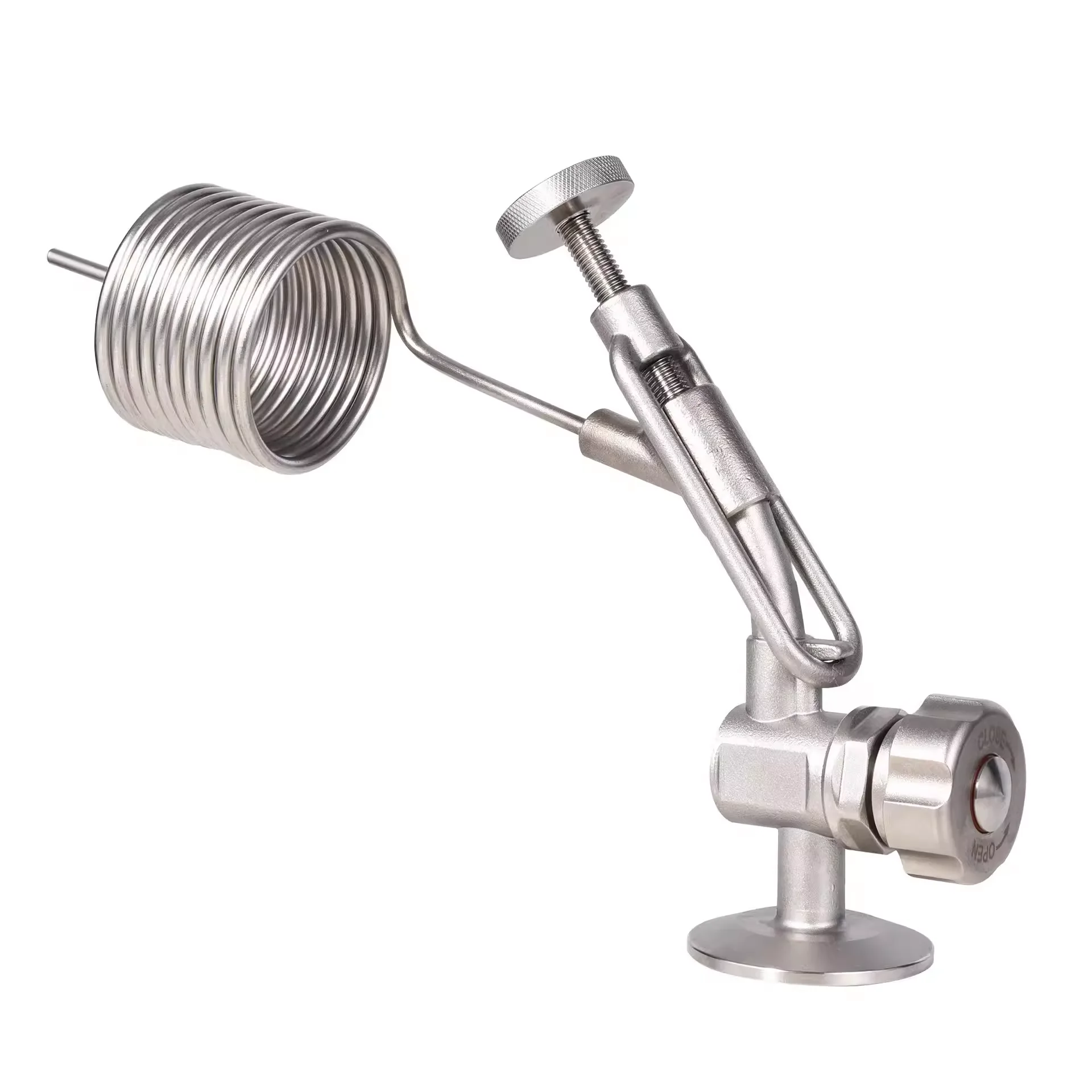 

304/316L Stainless Steel Tri Clamp Homebrew Defoamer Beer Foam Removal Brewing Beer Sampling Valve Fermentation Accessories Coil