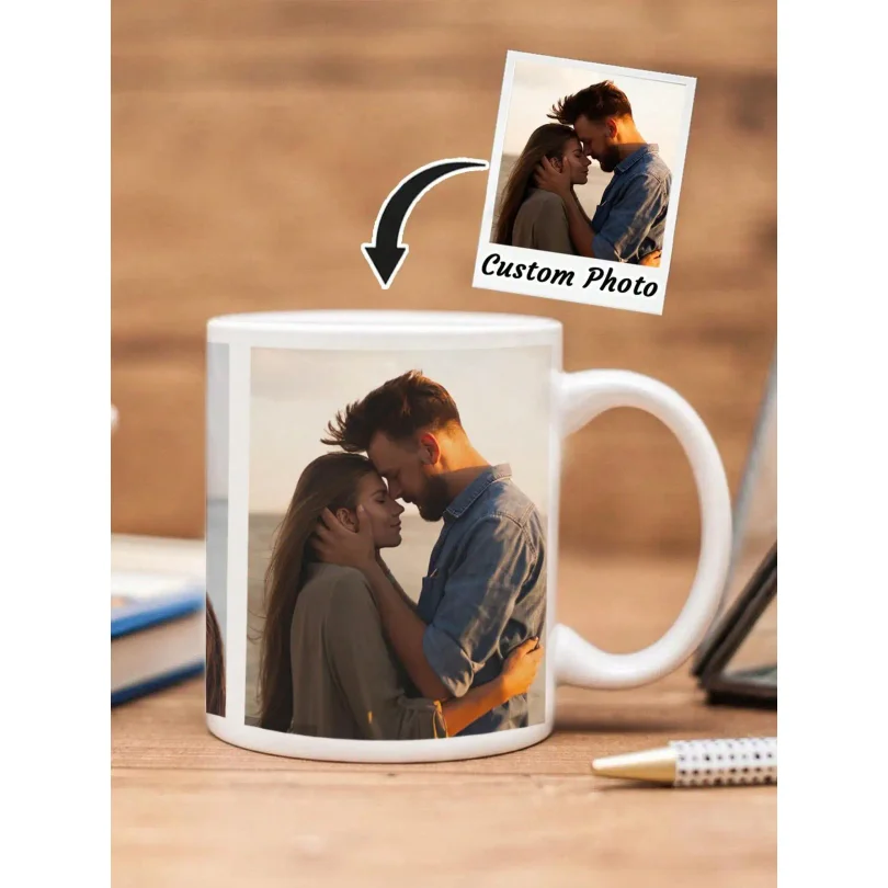 1pc Custom Photo Mug Personalized Coffee Mug with Photo Unique Gift for Anniversary Valentine's Housewarming Mother's Day