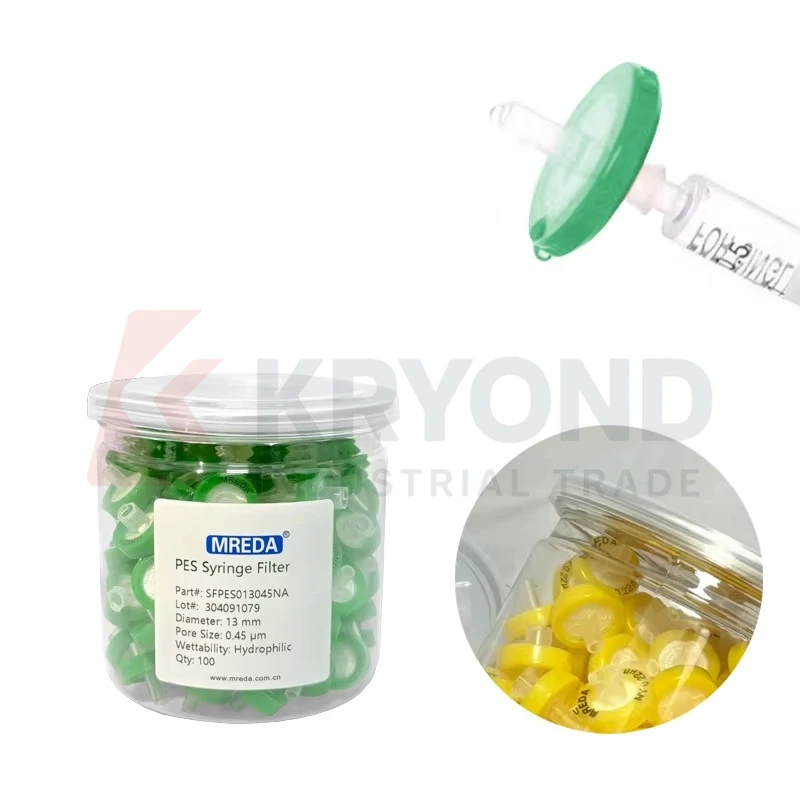 100pcs Lot Lab Disposable Needle Filter Organic System PTFE 13mm 25mm 022um 045um Millipore Membrane Syringe Filter
