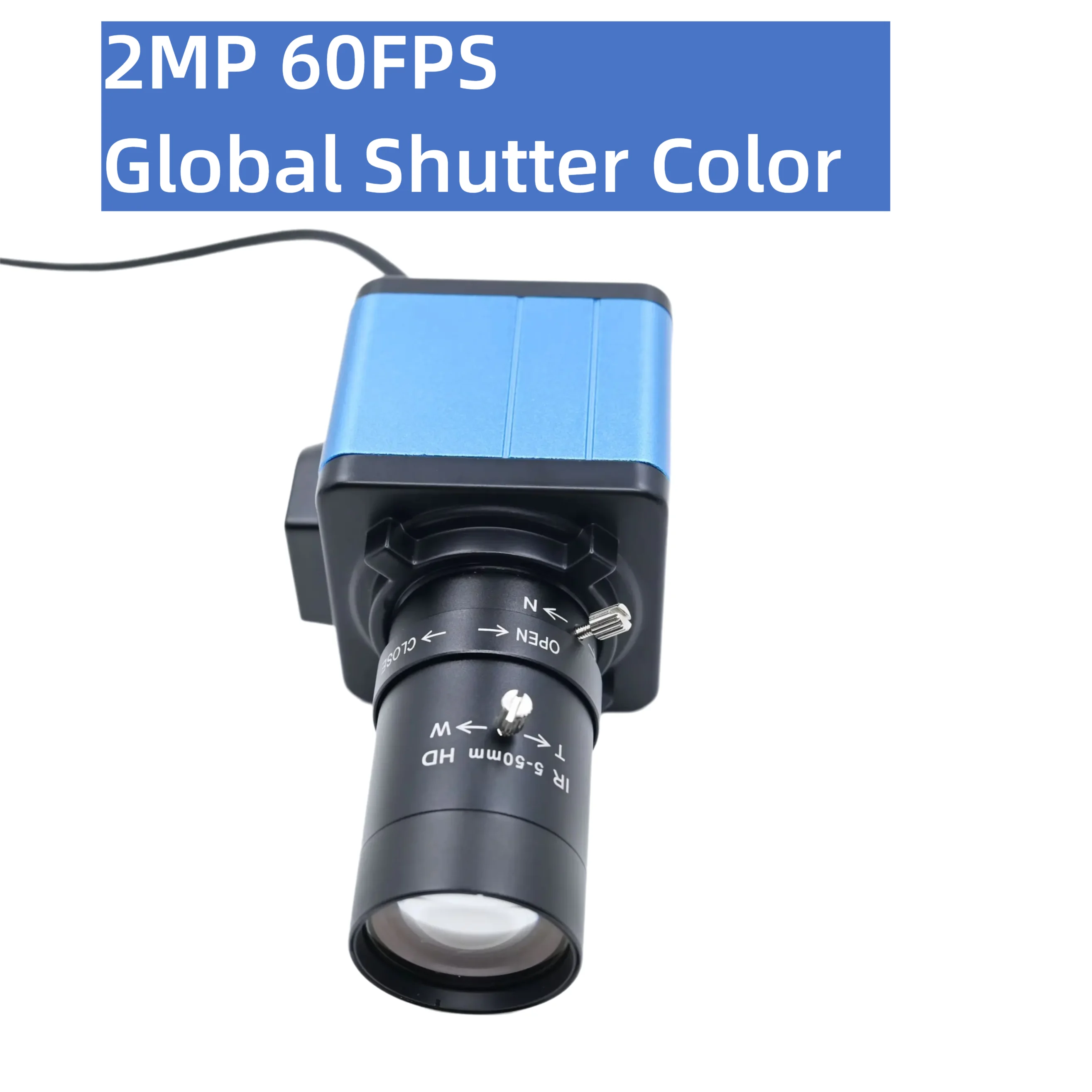 

GXIVISION 2MP 60FPS Color Global Shutter Camera USB Driver Free,OG02B10,1600 x1200,High Moving Capture Webcam With CS Lens