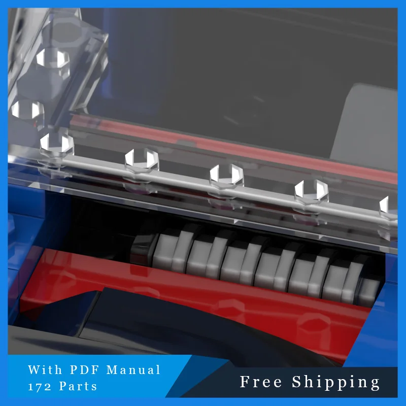 172 pièces vente chaude MOC créatif bleu Cool rallye voiture blocs de construction modulaires modèle enfants éducation bricolage assemblage jouet cadeau d'anniversaire