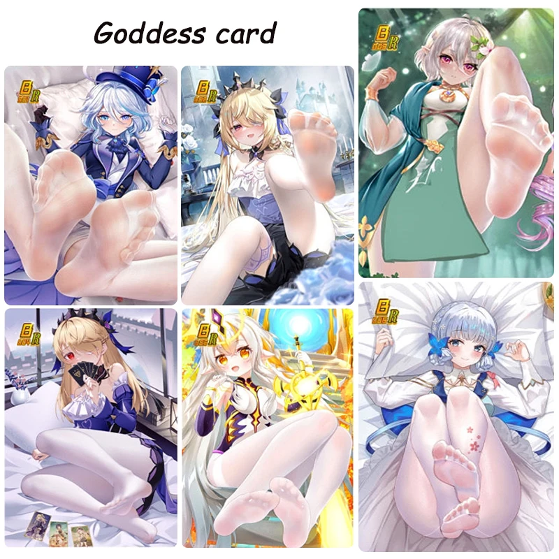 18pcs/set Girls party BR series Game card Ganyu Lumine Anime character Collection flash card Cartoon toy Christmas birthday gift