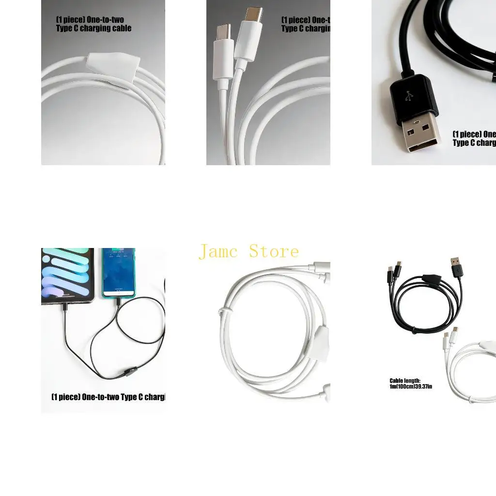 LX0B 2 in 1 USB C Charging Cable With 24AWG Copper Wire PVC Coating For Fast And Reliable Charging Of Phones And Tablets