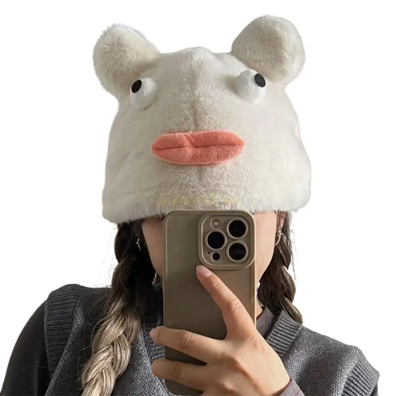 31BF مضحك قبعة الكرتون الجدة الدب الأذن قبعة صغيرة قبعة الشتاء الجمجمة قبعة فتاة التزلج قبعة #5