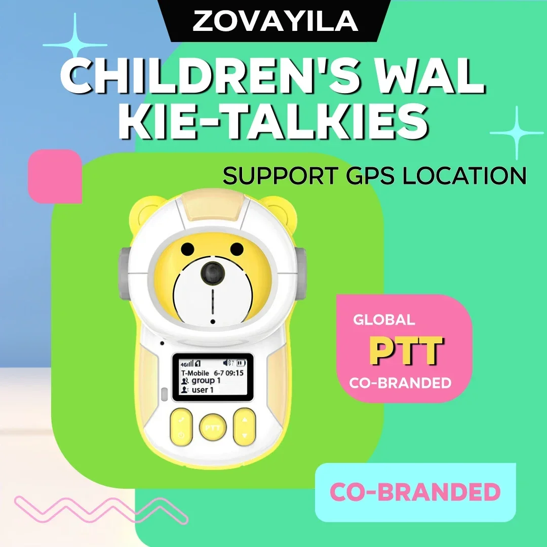 

Children's walkie talkie cartoon portable global PTT intercom public network for girls and boys to use two-way communication