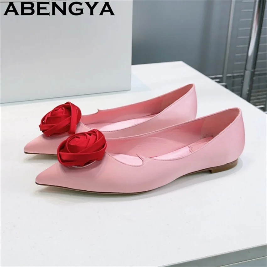 

Многоцветные балетки-мюли с цветочным узором для женщин, лето 2026, с острым носком, на низком каблуке, для невесты