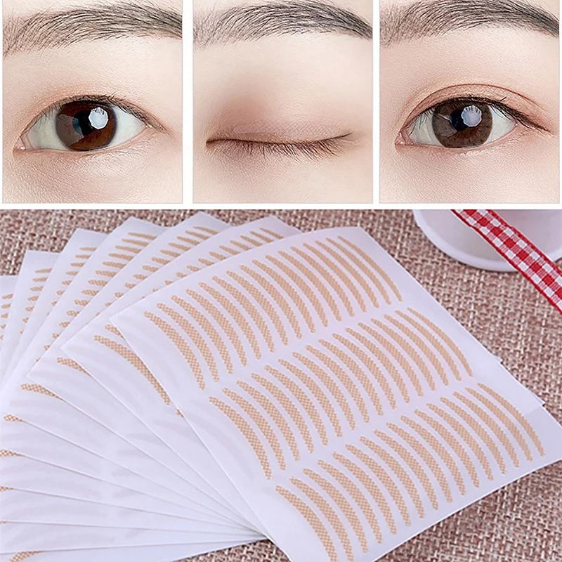 400Pcs Invisible Eyelid Sticker Double Eyelid Transparent Self Adhesive Mesh-Lace Eye Tape Sticker Ladies Eye Makeup Tools