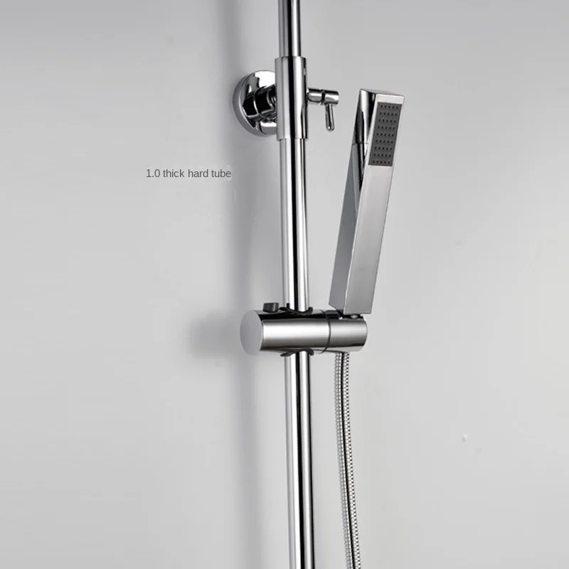 BAKALA Chromed ABS Handheld Showerheads Hand Shower Bathroom HandHeld Shower Head Square Hand Shower Chrome Finished