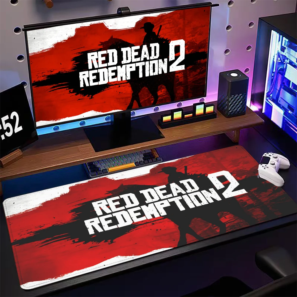 

Red Dead Redemption 2 game PC Delivery HD Keyboard lock-edge Extended kawaii Pink Purple Office desktop protection XXL Mouse pad