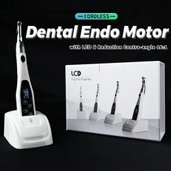 Dental Cordless Endo Motor z lampą LED i redukcją kątownik 16:1 do leczenia kanału korzeniowego Instrument endodontyczny