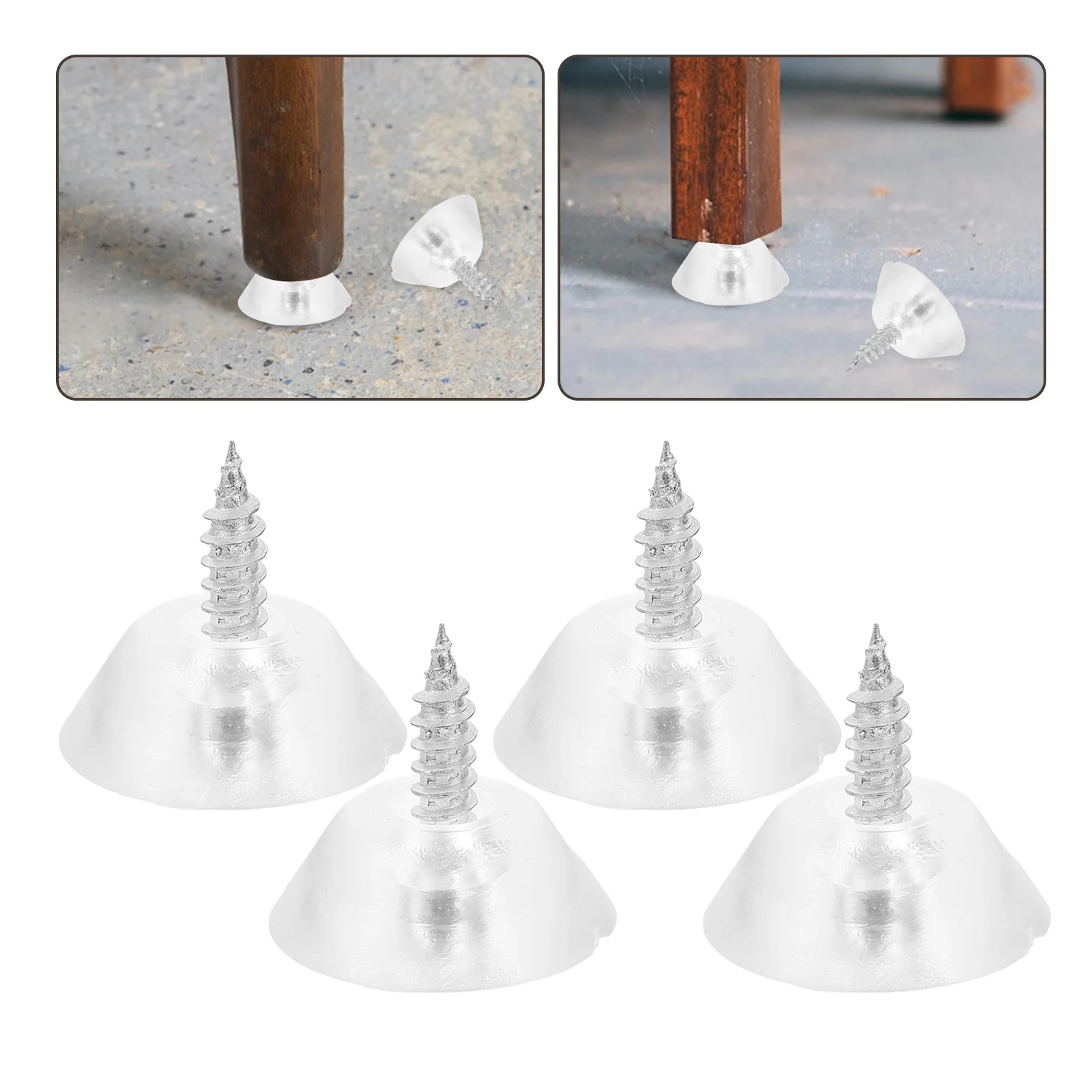 

100 шт. противоскользящих накладок для ножек стульев, толстые ПВХ-протекторы для мебели, крепление на гвозди, для столов, стульев, парт, ковров, твердых полов