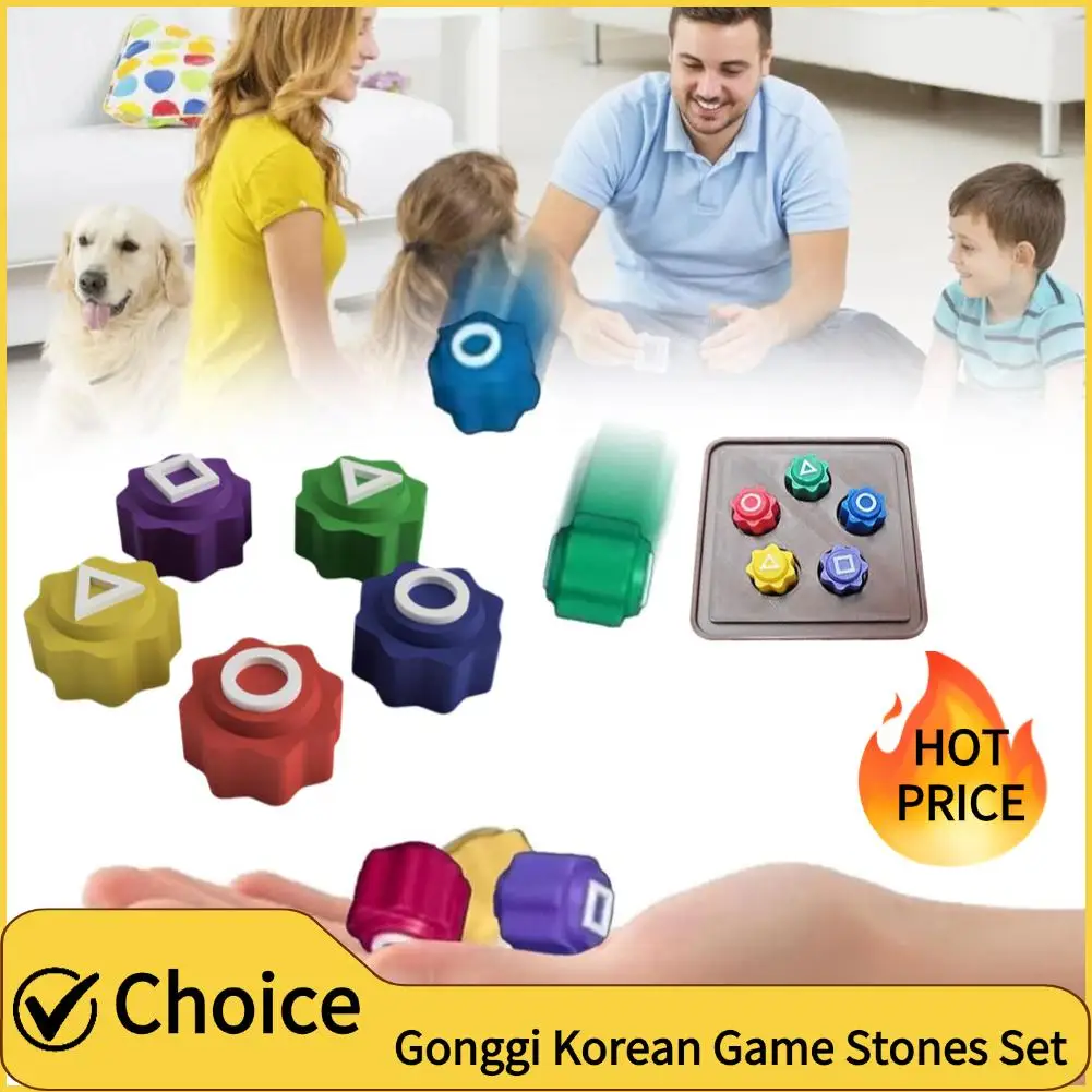 Traditional Korean Tossing Game Gonggi Squid Tossing Fun Stress Relief Game Toys Korean Game Stone Catching Toy Set