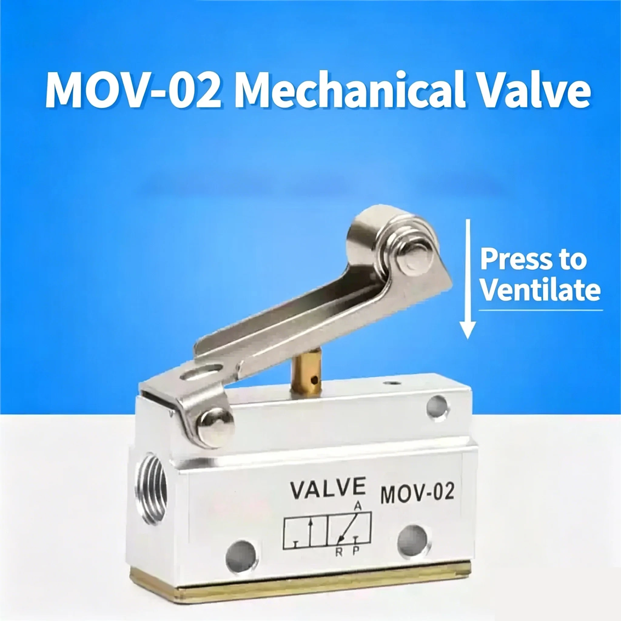MOV-01-02-03-03A Two-position Two-way Mechanical Valve Button Type Knob Type Roller Type Air Control Valve Solenoid Valve