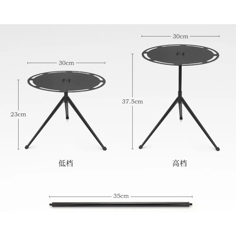 Outdoor Expandable Round Table Aluminum Alloy Detachable Table Camping Dining Table Tableware Storage Rack Portable Dining Table