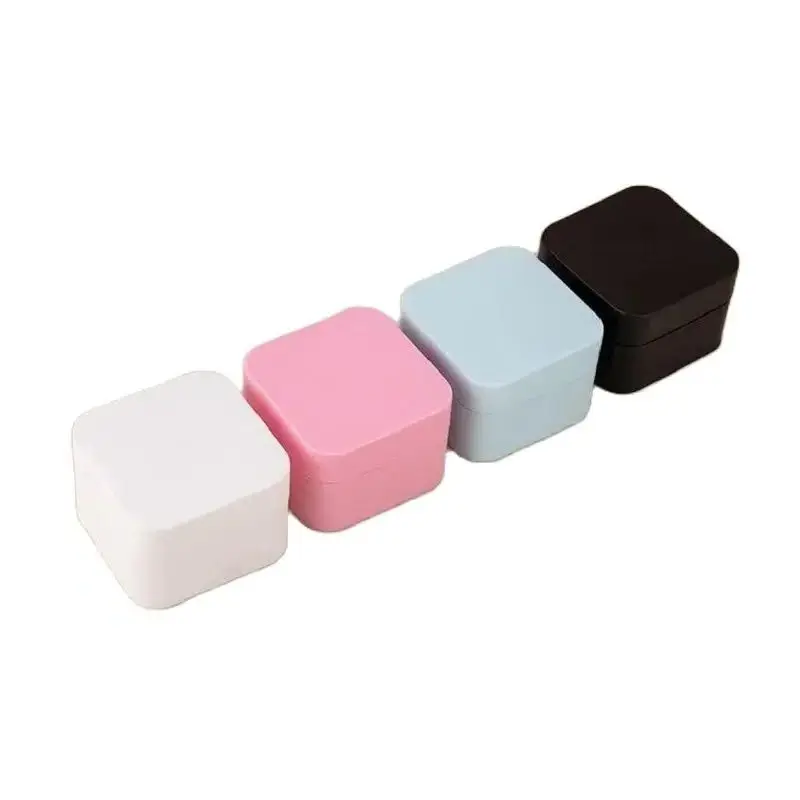 24Pcs/lot Empty Square Nail Art Cosmetics Plastic Frosted Containers Nail Gel Powder Box Sample Cream Pot Makeup Lotion Tool 50g