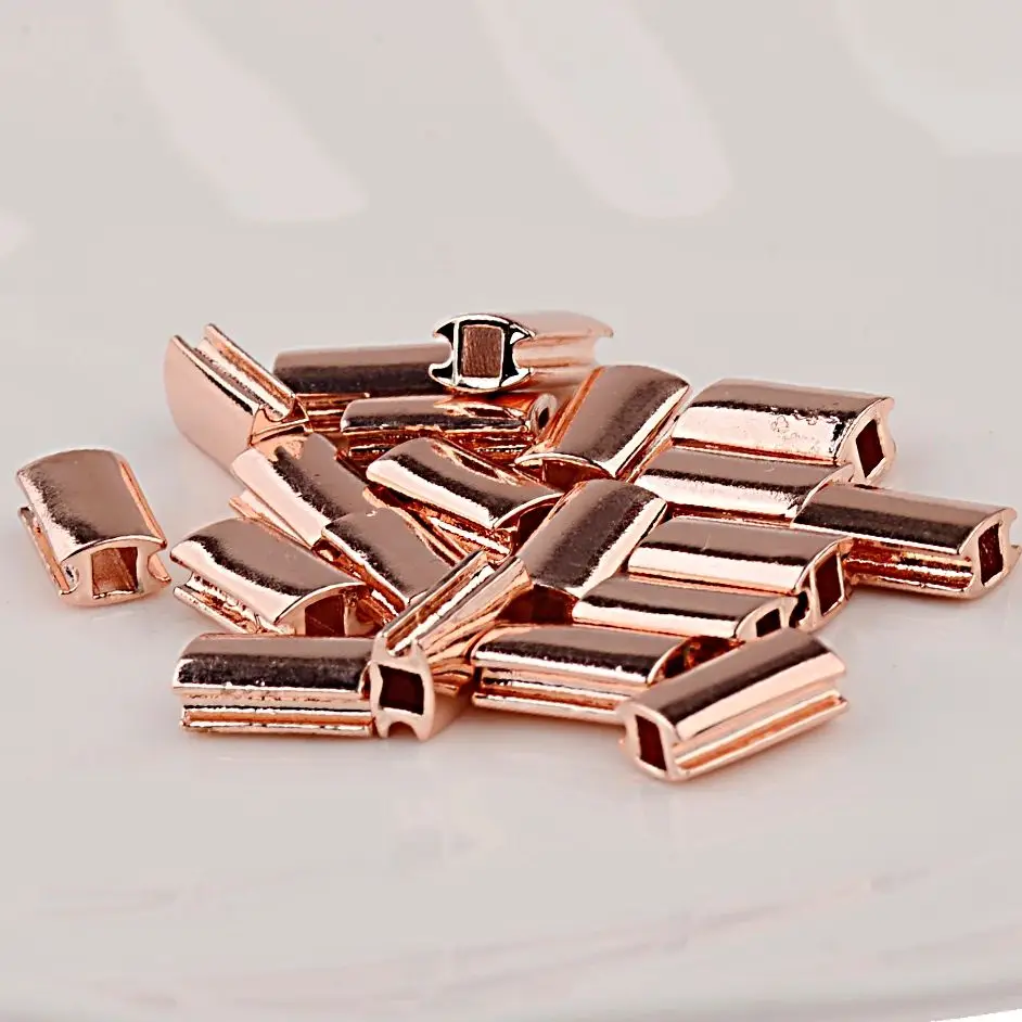 10pcs Stainless Steel Rectangular Beads for Adjustable Sliding Knot Closure Bracelet Jewelry Making DIY Supplies Accessories