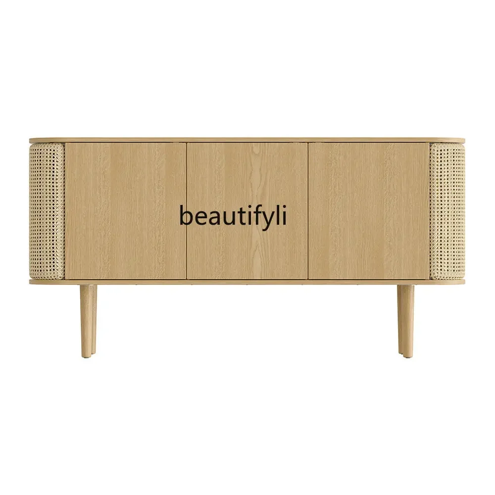 

VTV Cabinet Nordic Rattan Sideboard Cabinet Living Room TV Stand Storage Cabinet Home