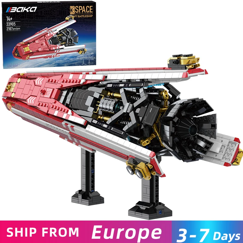 2107PCS Raum Navy Schlacht Bausteine Raum Krieg Raumschiff Modell Ziegel Desktop Dekoration Diy Spielzeug Für Kinder Urlaub Geschenke