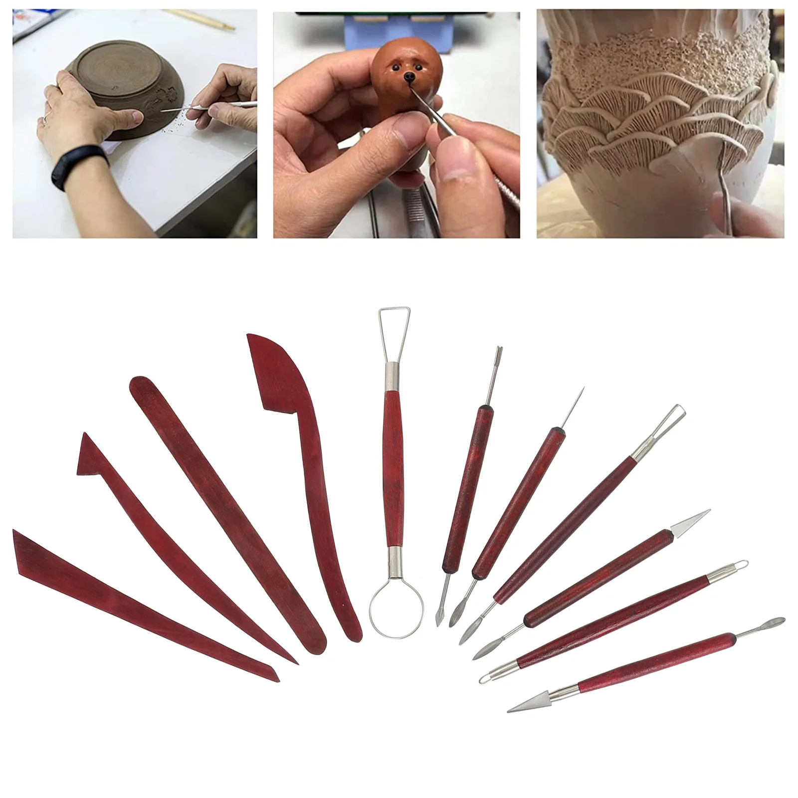 

1Set Polymer Clay Sculpting Tool Kit Durable Shapers Carving Pottery Ceramic Modeling Scraper Pottery Tool Clay Sculpting Tools