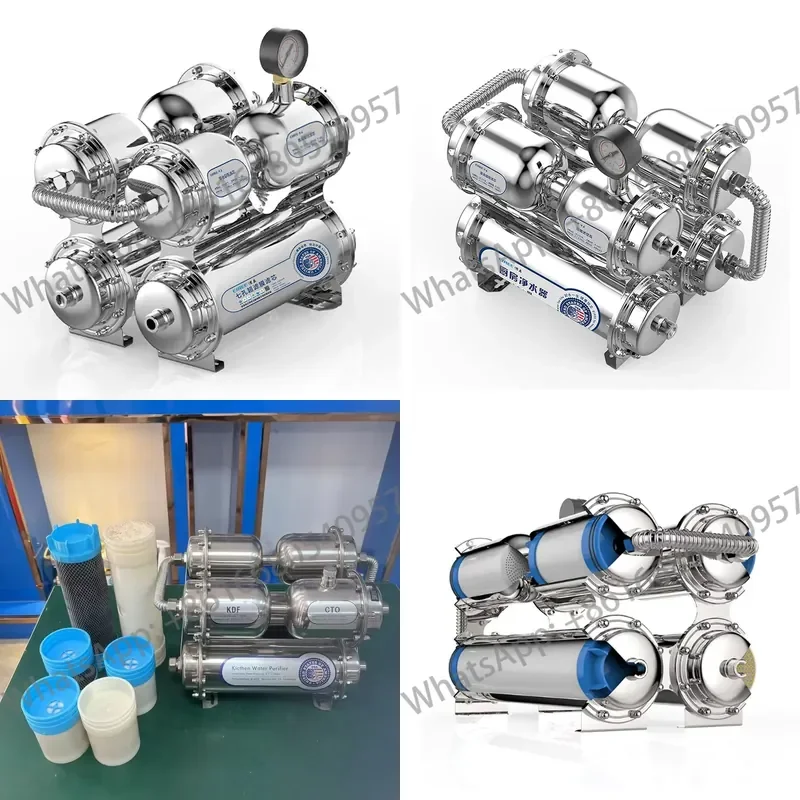 Popular Kitchen Under Sink UF Membrane Water Filter System 6 Stages 500L Stainless Steel Water Purifier
