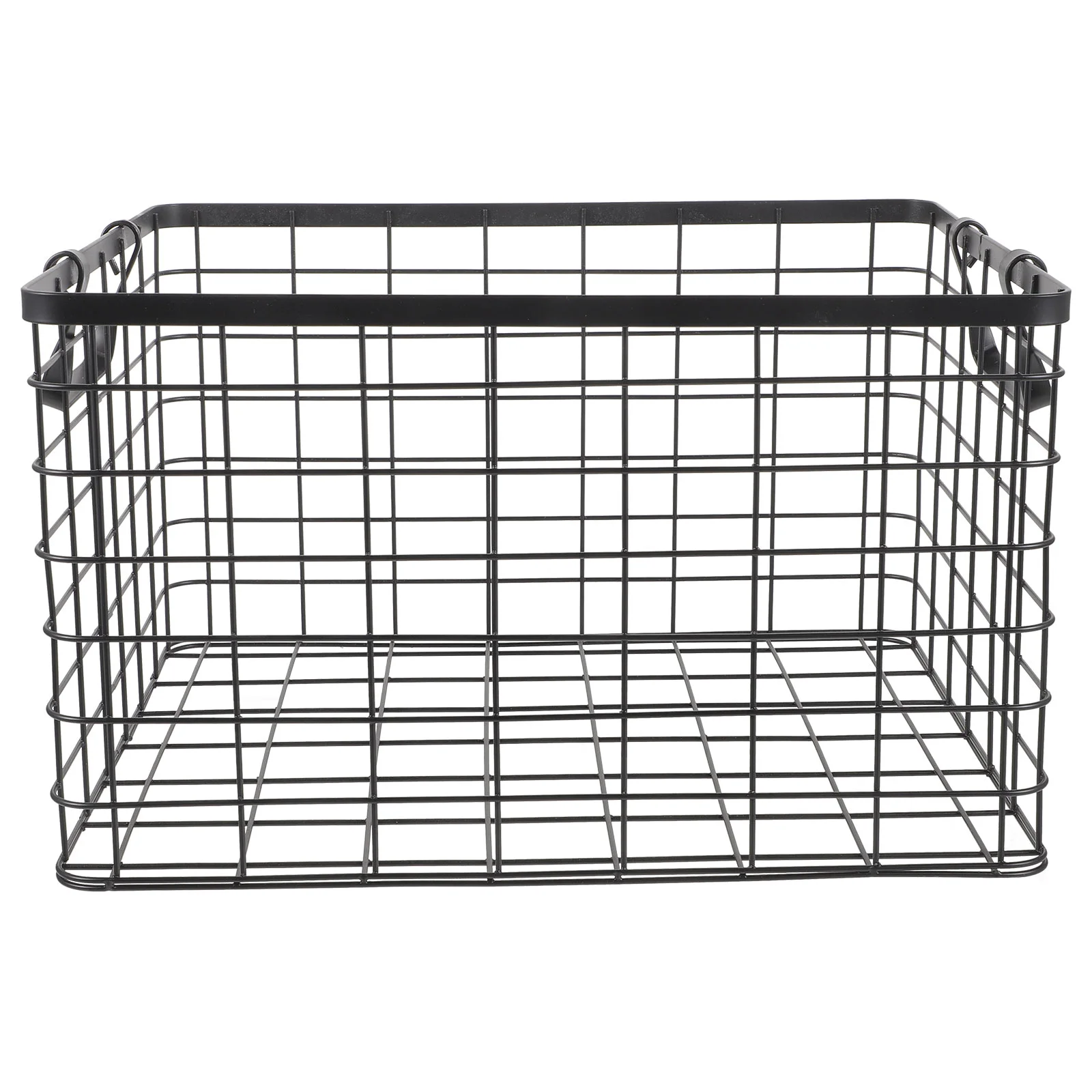 Country Iron Firewood Storage Basket for Organize Freezer Organizer Bins Holder Metal Woven Wire Bracket