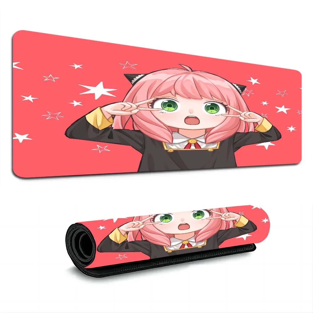 

Anime Spy X Family Funny Unique Desktop Pad Game Mousepad Size for large Edge Locking Game Keyboard Pad