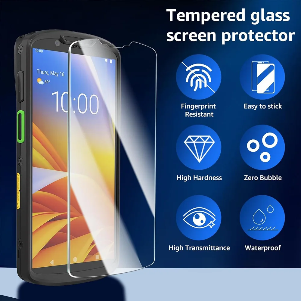 Scratch-resistant Tempered Glass Screen Protector Film for Zebra TC53 TC58 TC53e TC58e TC5301 Scanner
