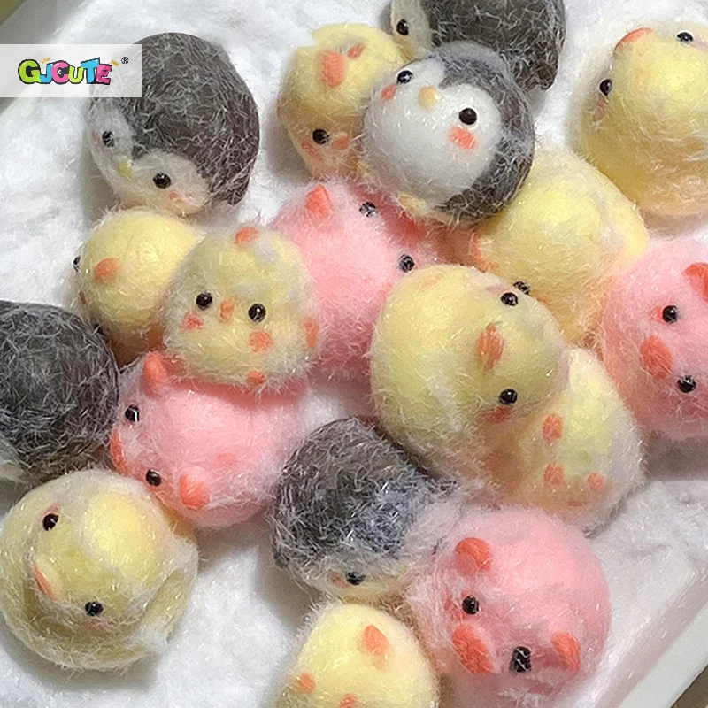 Miniature Chick Pig Animal Relief Squeeze Toy Sticky Squishy Mini Penguin Duck Stress Relief Squishy New Fidget Toy