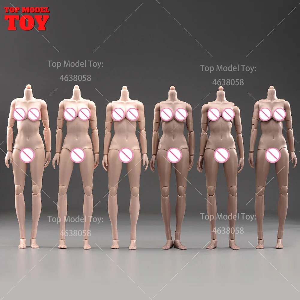 

TQ0515 1/6 Female Suntan White Action Figure Dolls 12" Middle Big Breasts Super Flexible Semi-Silicone Body Fit 1:6 Head Sculpt