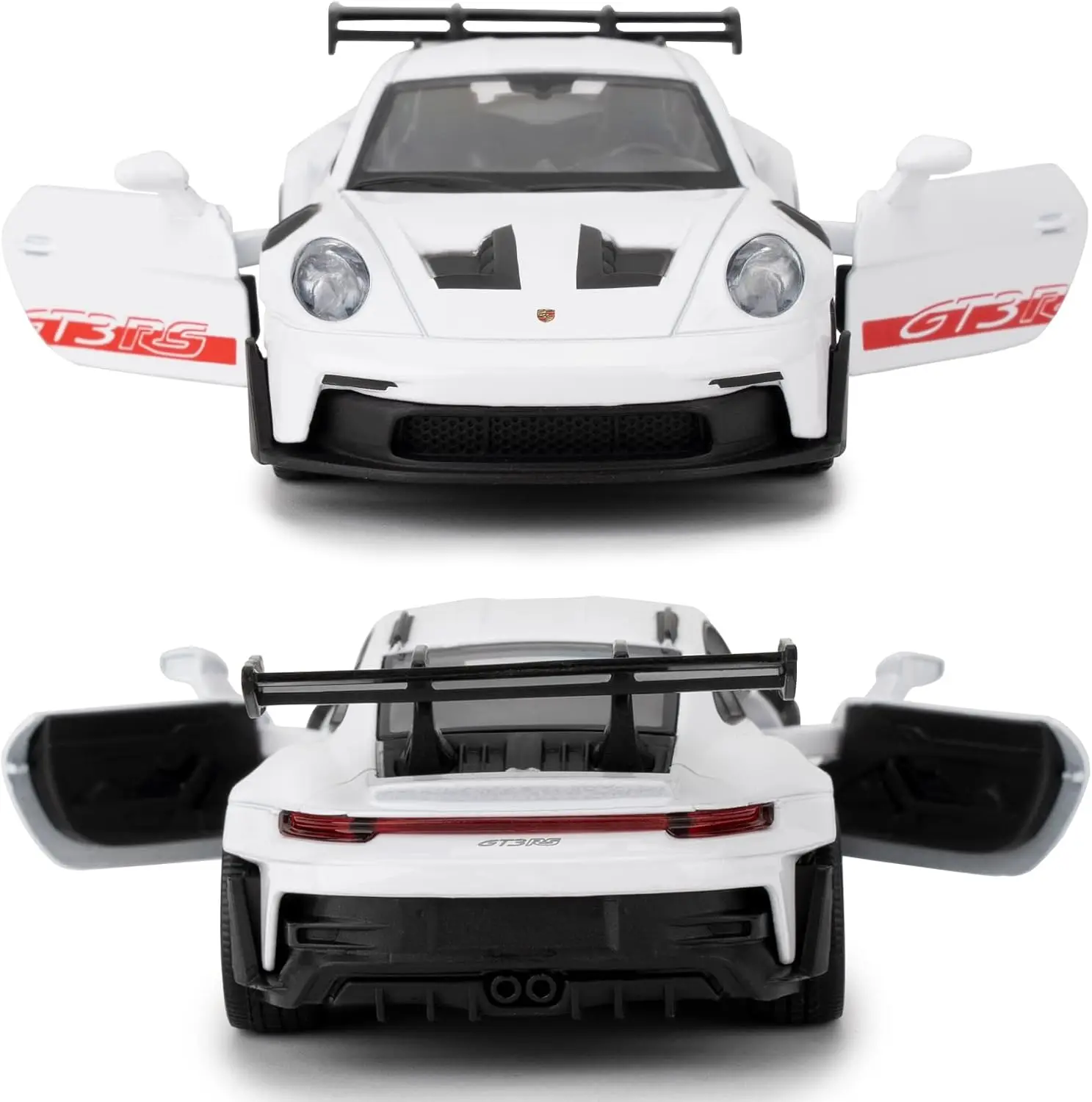 1:36 ポルシェ 911 GT3 RS 車モデル、ダイキャストプルバックモデルおもちゃの車、ドアが開く、コレクションキッズおもちゃ（3歳以上向け）、ギフト